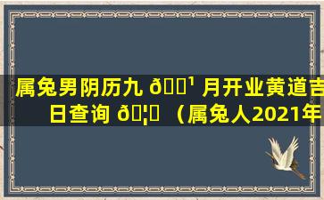 属兔男阴历九 🌹 月开业黄道吉日查询 🦉 （属兔人2021年九月开业吉日）